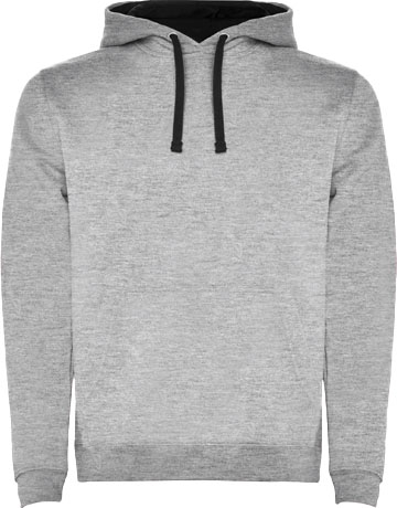 Sweat à capuche Homme 280gr à personnaliser Urban ROLY Marl Grey et Noir